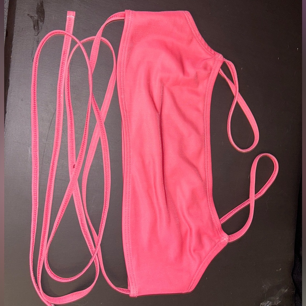 Dolls Kill Current Mood Swimsuit Top with Wrap Strings